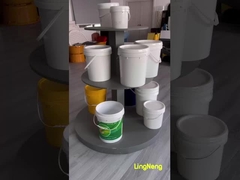 Barattolo rotondo riciclabile da 2,5 litri con coperchio e maniglia personalizzato